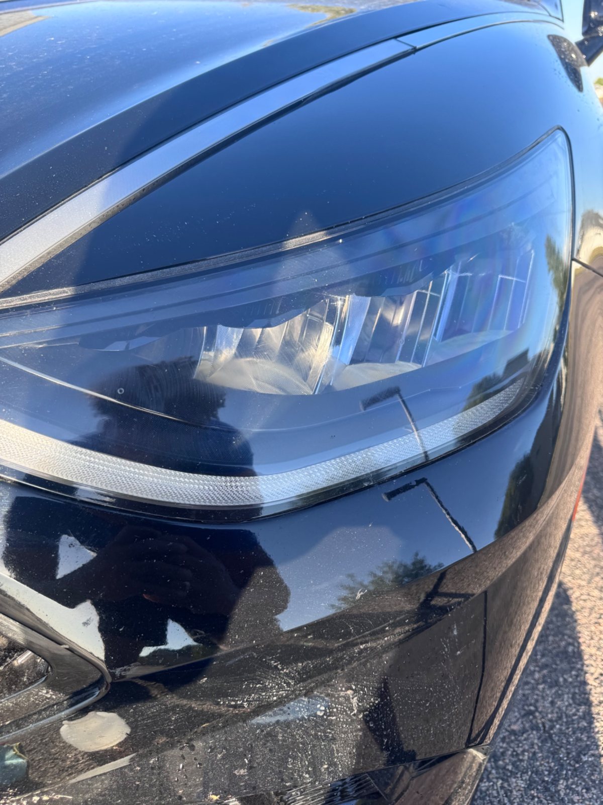 Headlight after restoration