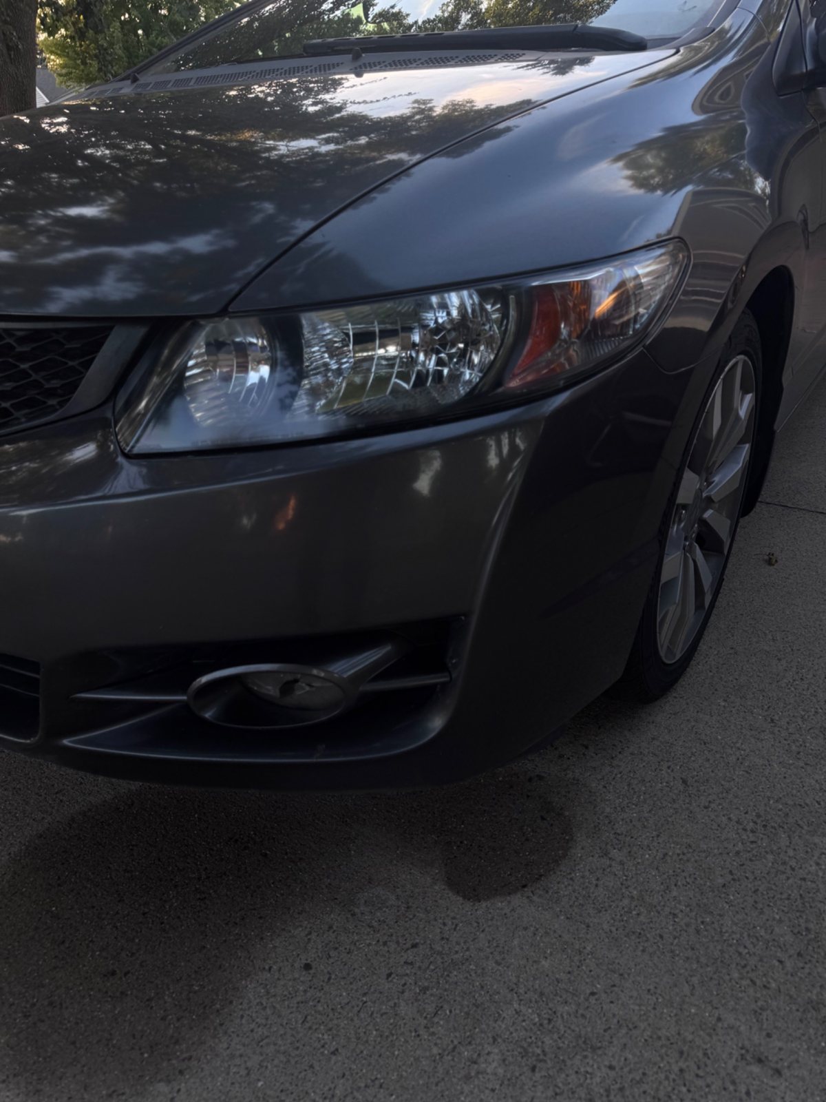 Headlight after restoration