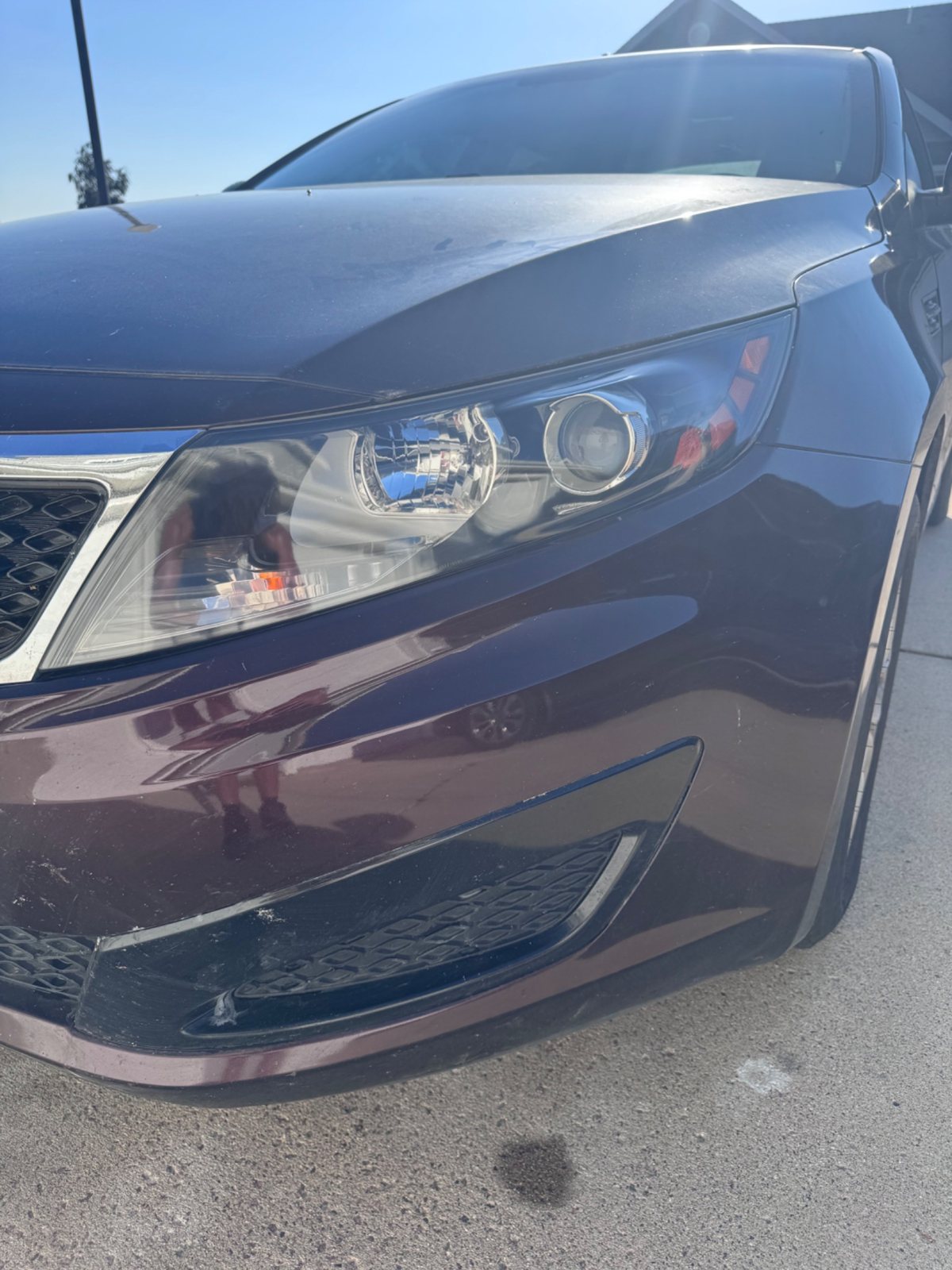 Headlight after restoration